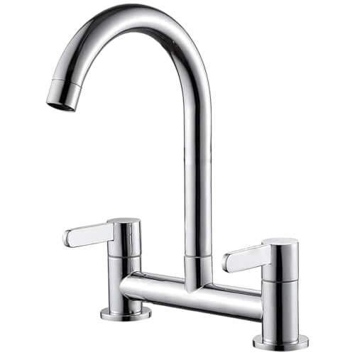 Zwei-Griff-Küchenarmäuren Hochhaus 180 ° Rotationsspüle Wasserhahn mit Sprühstahl aus Edelstahl für den Handelszusehen für Heimatstirme von Owddddtnxc
