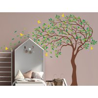 Bläst Baum Wandtattoo, Wandaufkleber, Wandkunst, Wand-Dekor, Kinderzimmer Wand Vinyl Wand-Dekor von OwenWallArt