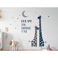 Giraffe Mit Zitate Wandtattoo, Kinderzimmer Krippe Vinyl Wandaufkleber, Wandaufkleber von OwenWallArt