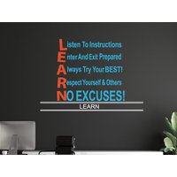 Inspirierender Lern Spruch Wandtattoal - Studium Zitate Aufkleber -Büro Wand Kunst Arbeitszimmer Wanddekoration von OwenWallArt