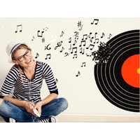 Musik Studio Wandaufkleber, Vinyl Noten Wandkunst, Wandtattoo, Freund Geschenk, Disc Kunst von OwenWallArt