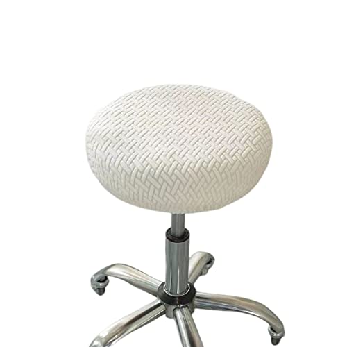 Jacquard-Barhocker-Schonbezug, Rutschfester Runder Sitzbezug Mit Elastischem Rand for Home Bar Salon Hotel(Beige) von OwkHome