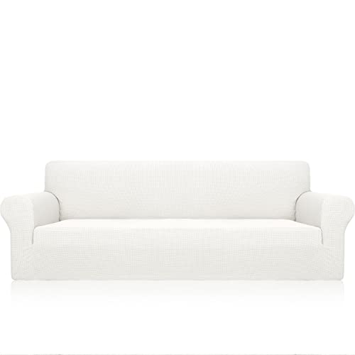 OwkHome 1-teiliger Stretch-Jacquard-Sofabezug Mit Rutschfestem Design for Das Wohnzimmer(White,Chair (31-46 in)) von OwkHome