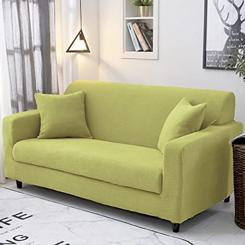 OwkHome 2-teiliges Stretch-Sofabezug-Set Mit Separatem Kissenbezug, Möbelschutz Aus Jacquard-Stoff for Das Wohnzimmer(F,2 Seater(145-185cm)) von OwkHome