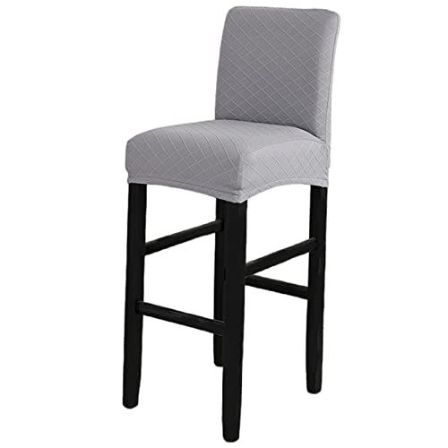 OwkHome 2er-Pack Hocker-Schonbezüge, rutschfest, Elastische Unterseite, Abnehmbar Und Waschbar, for Barhocker, Küche, Café, Esszimmer(Light Grey) von OwkHome