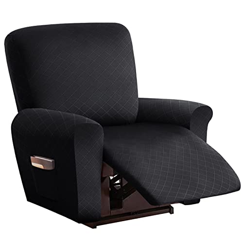 OwkHome 4-teiliges Relaxsessel-Schonbezug-Set Mit Aufbewahrungstasche, Stretch-Möbelschutz(Black) von OwkHome