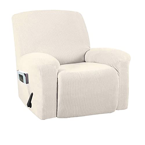 OwkHome 4-teiliges Rutschfestes Schonbezug-Set for Liegestühle Mit Praktischer Tasche for Schutz Der Möbel(White) von OwkHome