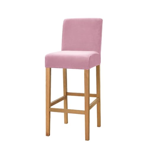 OwkHome 6er-Pack Barhockerbezüge Aus Samt for Barhocker In Thekenhöhe, Abnehmbare Schonbezüge for Esszimmerstühle(Pink,Set of 2) von OwkHome