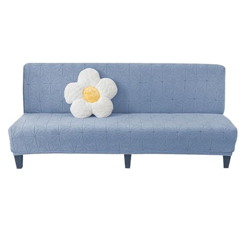 OwkHome Abriebfester Stretch-Futonbezug - Universeller Abnehmbarer Schonbezug for Schlafsofas(Blue,Medium) von OwkHome