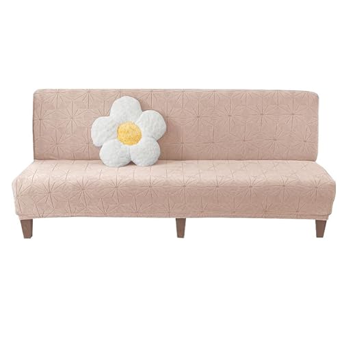 OwkHome Abriebfester Stretch-Futonbezug - Universeller Abnehmbarer Schonbezug for Schlafsofas(Khaki,S) von OwkHome