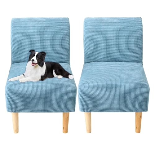 OwkHome Armlehnstuhl-Schonbezug, 2er-Set, Stretch-Stoffbezüge for Modernes Wohnzimmer(Blue) von OwkHome