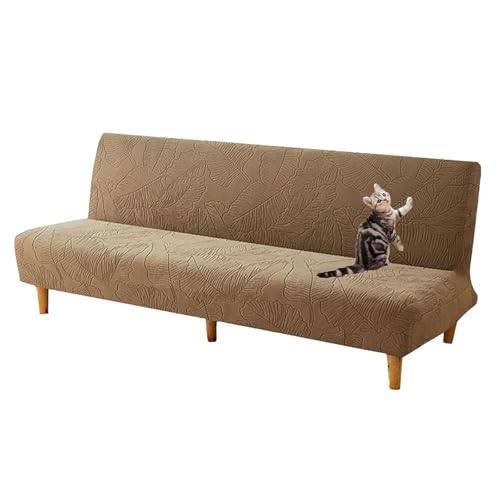 OwkHome Armloser Futon-Schonbezug - Waschbarer Stretchbezug for Schlafsofa(Coffee,S) von OwkHome