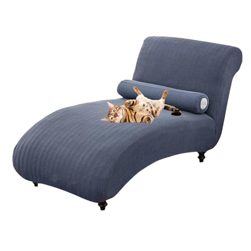 OwkHome Armloser Schonbezug for Chaiselongue Mit Kissenbezug, Elastischer Möbelschutz Aus Spandex(Dark Gray) von OwkHome