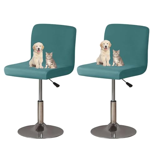 OwkHome Barhocker-Sitzbezüge Mit Rückenlehnen-Schonbezüge for Den Schutz Von Pub-Thekenhockern(Blue 1,6 Pieces) von OwkHome