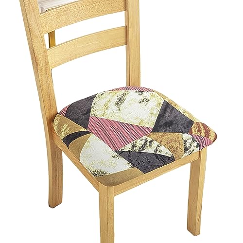 OwkHome Bedruckte, Elastische Universal-Sitzkissenbezüge for Küchenstühle Ohne Armlehnen, 4-teiliges Set(2,2 Pieces) von OwkHome
