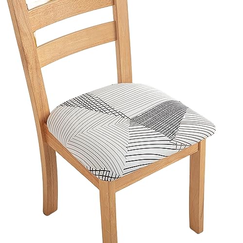 OwkHome Bedruckte, Elastische Universal-Sitzkissenbezüge for Küchenstühle Ohne Armlehnen, 4-teiliges Set(5,2 Pieces) von OwkHome