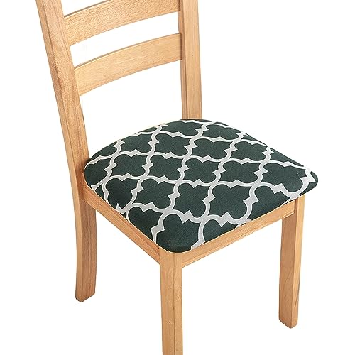 OwkHome Bedruckte, Elastische Universal-Sitzkissenbezüge for Küchenstühle Ohne Armlehnen, 4-teiliges Set(6,6 Pieces) von OwkHome