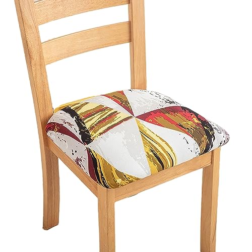 OwkHome Bedruckte, Elastische Universal-Sitzkissenbezüge for Küchenstühle Ohne Armlehnen, 4-teiliges Set(7,4 Pieces) von OwkHome