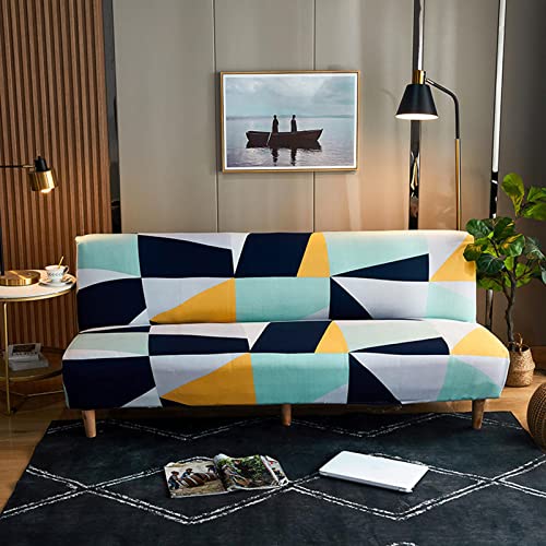 OwkHome Bedruckter Futonbezug for Armloses Schlafsofa Mit Elastischer Unterseite(J,Small (110-140cm)) von OwkHome