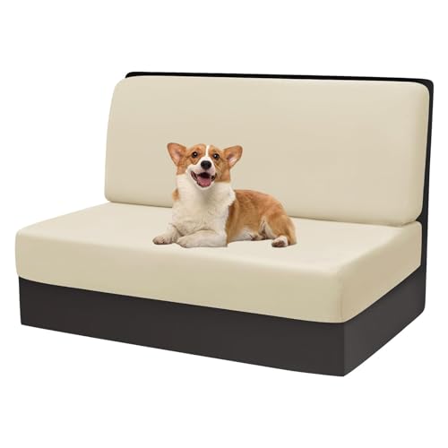 OwkHome Bedruckter Schonbezug for Chaiselongue Mit Elastischem Rand, Liegestuhlbezug for Innenmöbel(Beige,Set of 1) von OwkHome