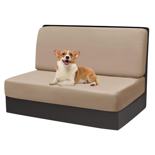 OwkHome Bedruckter Schonbezug for Chaiselongue Mit Elastischem Rand, Liegestuhlbezug for Innenmöbel(Camel,Set of 1) von OwkHome