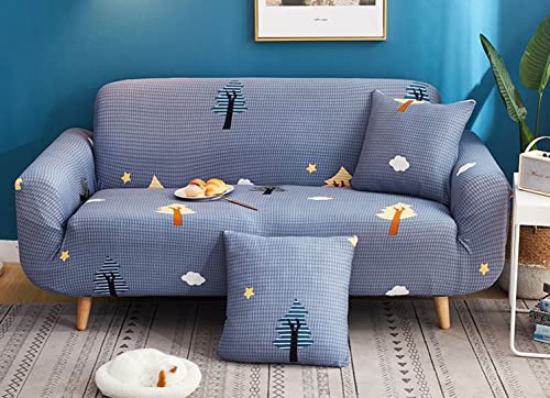 OwkHome Bedruckter Stretch-Sofabezug, Universeller Rutschfester Möbelschutz Mit Elastischer Passform(13,2 Seater(145-185cm)) von OwkHome