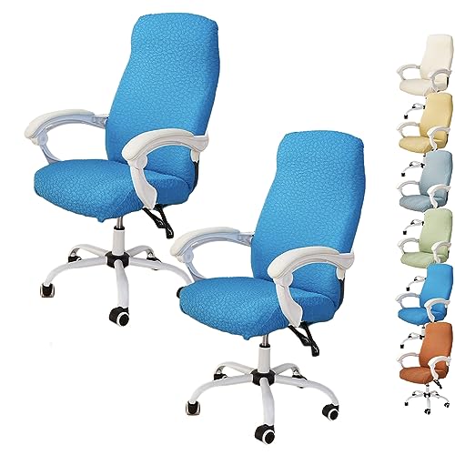OwkHome Bürostuhl-Schonbezüge Mit Reißverschluss, Stretch-Schutzset for Gaming-Drehstühle(Blue 2pcs,X-Large) von OwkHome