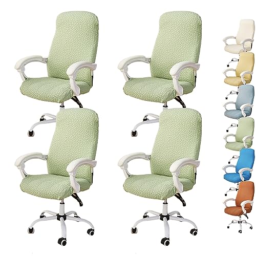 OwkHome Bürostuhl-Schonbezüge Mit Reißverschluss, Stretch-Schutzset for Gaming-Drehstühle(Green 4pcs,X-Large) von OwkHome
