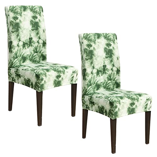 OwkHome Dehnbare, Abnehmbare Und Waschbare Stuhlhussen for Parson-Stühle for Bankette, Veranstaltungen Und Partys(Green,8 PCS) von OwkHome