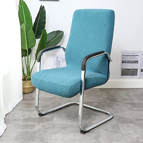 OwkHome Dehnbarer Jacquard-Schonbezug for Büro-Schreibtischstühle – Abnehmbarer Staubschutzbezug Mit Verbessertem Reißverschluss, Maschinenwaschbar(Blue,S) von OwkHome