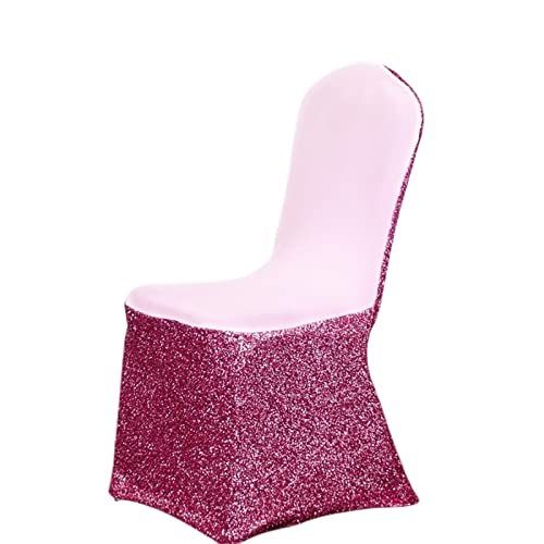 OwkHome Dekorative, waschbare Stuhlhussen im Parsons-Stil, Stuhlhussen for Bankette, Esszimmerstühle for Hotels, Hochzeiten, Partys(Pink,20PCS) von OwkHome
