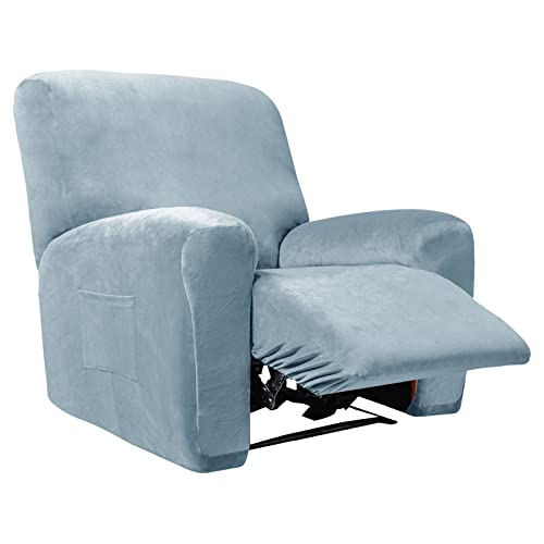 OwkHome Dick Gepolsterter Kopfteilbezug Mit Windmühlen-Design, Elastischer Schonbezug for Die Schlafzimmerdekoration(Light Blue) von OwkHome