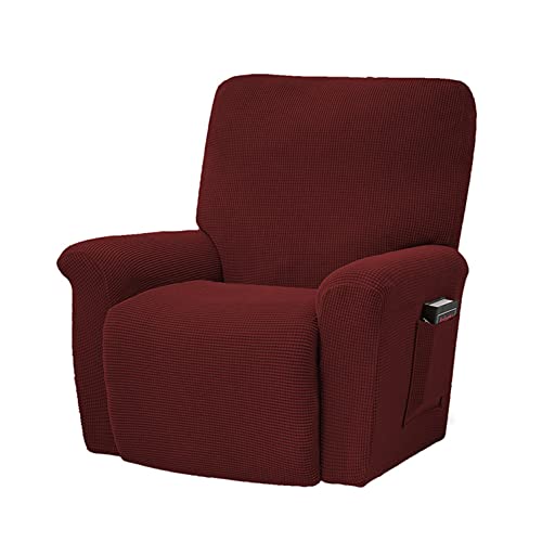 OwkHome Dicker Jacquard-Bezug for Liegestühle – Dehnbarer, Rutschfester Möbelschutz(Red-b) von OwkHome