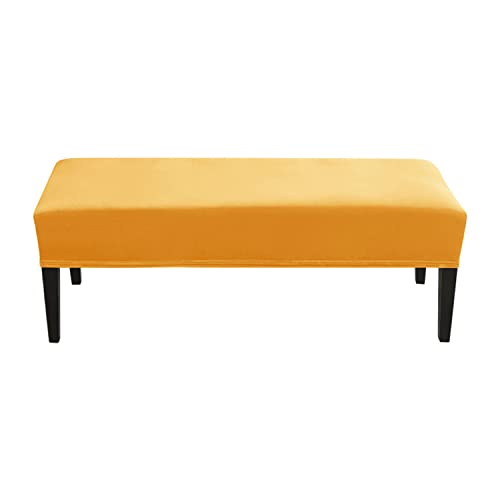 OwkHome Dicker Samt-Bankbezug Mit Rutschfestem Design, Schutzhülle for Schlafzimmer, Wohnzimmer, Küchendekor(Gold) von OwkHome