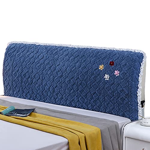 OwkHome Dicker Stoff-Kopfteilbezug - Stretchbezug for Queen- Und Kingsize-Betten(Navy Blue,120cm(47inch)) von OwkHome