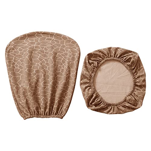 OwkHome Elastische, Drehbare Stuhlhussen, Universelles Schreibtischstuhl-Schutzset – 2er-Pack(Camel) von OwkHome
