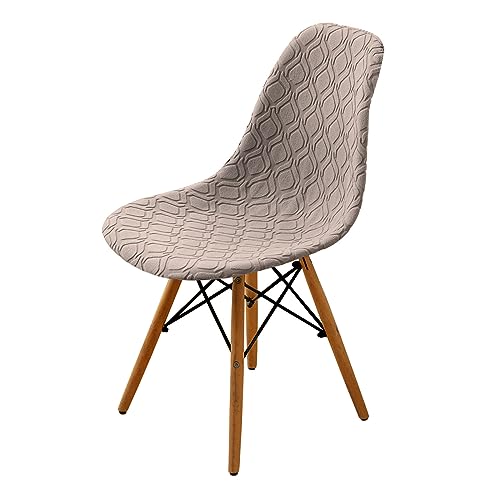 OwkHome Elastische Jacquard-Stuhlhussen, Universelles Stretch-Esszimmerstuhl-Bezugsset, Armloser Möbelschutz(Khaki,Set of 4) von OwkHome