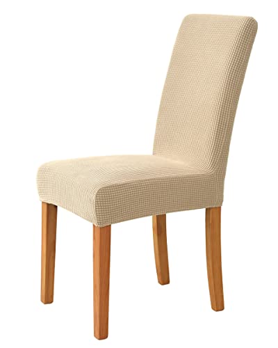 OwkHome Elastische Stretch-Esszimmerstuhl-Schonbezüge, Abnehmbare Protektoren for Den Einsatz In Heimhotels Und Zeremonien(Khaki,2 Pieces) von OwkHome