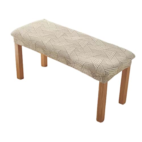 OwkHome Elastischer Jacquard-Bankbezug, Rutschfester, Vollständig Abdeckender Sitzschutz for Die Wohnzimmerdekoration(Beige,Large) von OwkHome