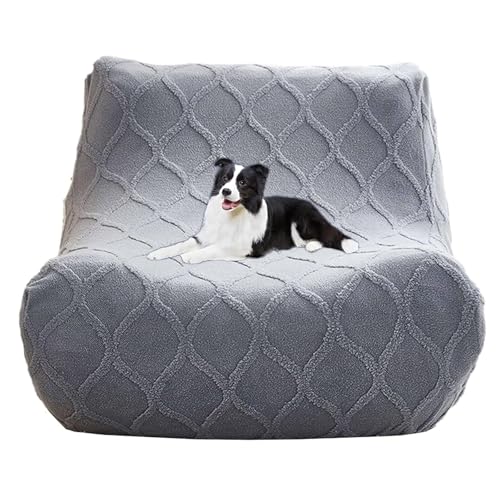 OwkHome Elastischer Möbelbezug for Lazy Sofas Und Sitzsäcke, Waschbarer Schonbezug for Den Innenbereich(Light Gray) von OwkHome