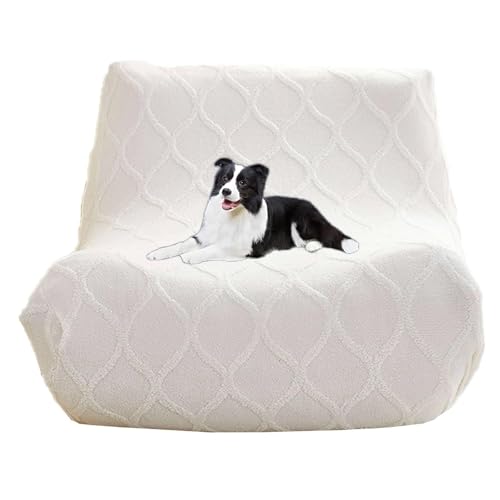 OwkHome Elastischer Möbelbezug for Lazy Sofas Und Sitzsäcke, Waschbarer Schonbezug for Den Innenbereich(White) von OwkHome
