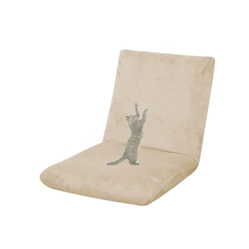OwkHome Elastischer Samtbezug for Boden-Gaming- Und Liegestühle – Waschbarer Möbelschutz(Beige) von OwkHome