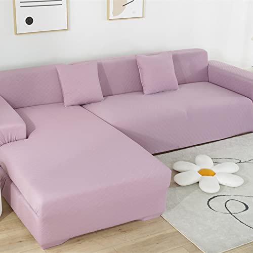 OwkHome Elastischer Sofabezug, Stretch-Polyester-Schonbezug, Langlebiger Möbelschutz(Purple,2 Seater (145-185cm)) von OwkHome