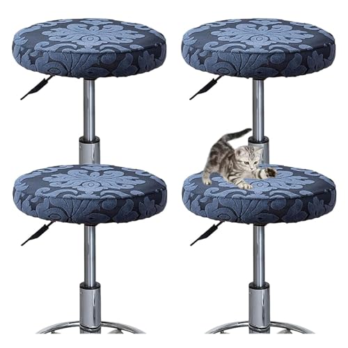 OwkHome Elastisches Barhocker-Sitzbezug-Set for Esszimmer, Küche Und Café(Blue,4 PCS) von OwkHome
