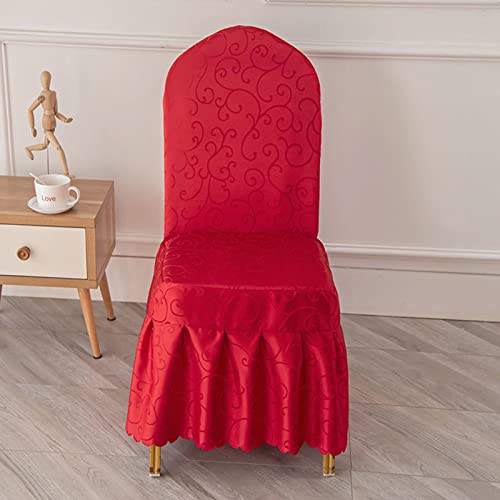 OwkHome Elegante Stuhlhussen Mit Rock for Hochzeiten, Bankette, Universelle Passform, 20er-Set(Beige,50PCS) von OwkHome