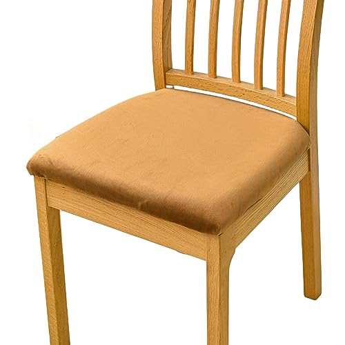 OwkHome Esszimmerstuhl-Schonbezug-Set, Abnehmbarer Sitzschutzbezug for Polsterstühle(Khaki,Set of 2) von OwkHome