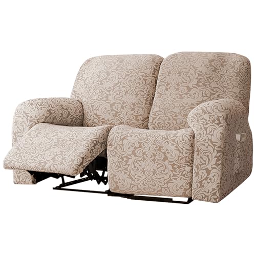OwkHome Geteilter Sofabezug for Liegesofas Mit Taschen – Waschbarer, Dehnbarer Möbelschutz(Khaki,4 Seats) von OwkHome