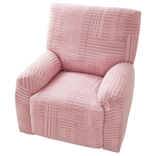 OwkHome Jacquard Relaxsessel-Bezugsset - Rutschfester Stretch-Schutz for Sessel(Pink 1) von OwkHome