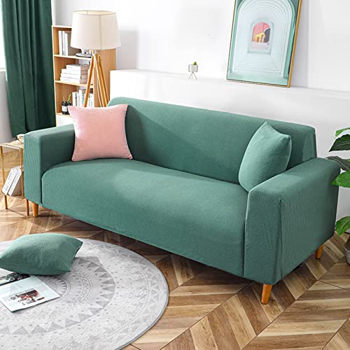 OwkHome Jacquard-Sofabezug, Stretch-Spandex-Schonbezug, Waschbarer Möbelschutz(Light Green,4 Seater+4 Seater) von OwkHome