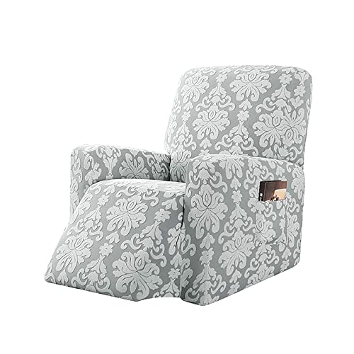 OwkHome Jacquard-Stretch-Schonbezug for Relaxsessel Mit Praktischer Tasche Und Rutschfester Unterseite(Light Gray) von OwkHome